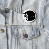 Retro Mod Woman Ronde Button 5,7 Cm (In situ)