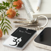 Retro Mod Woman Sleutelhanger (Voorkant Rechts)