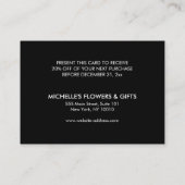 Retro Mod Zwart Wit Patroon Goud Embleem Coupon (Achterkant)