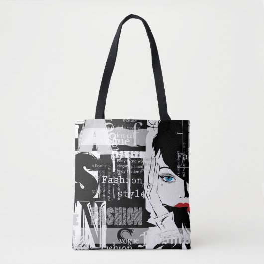 Retro Mode All-Over-Print Canvas tas (Voorkant)