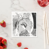 Retro mode illustratie collage servetten (Insitu)