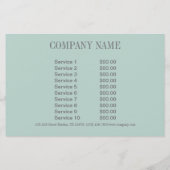 Retro Mode Meisje Kapper Make-up Artiest Flyer (Achterkant)