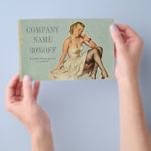 Retro Mode Meisje Kapper Make-up Artiest Flyer (Hand)