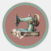 Retro Mode Ontwerpers Ronde Sticker (Voorkant)