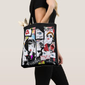 Retro Mode Pop Art All-Over-Print Canvas tas (Dichtbij)