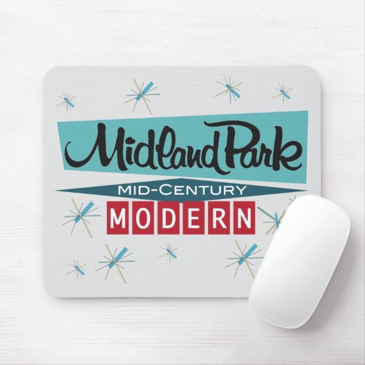 Retro Modern 1958 Mousepad Muismat (Met muis)