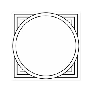 Retro-modern art deco geïnspireerd geometrisch fra zelfinktende stempel