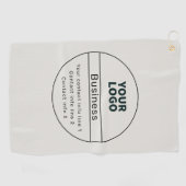 Retro-Modern Bedrijf of Merk Contact info Golfhanddoek (Horizontaal)