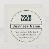 Retro-Modern Bedrijf of Merk Contact info Kaart (Voorkant / Achterkant)