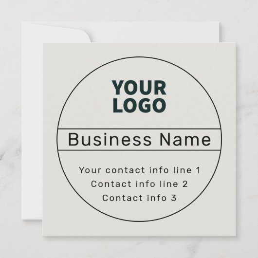 Retro-Modern Bedrijf of Merk Contact info Kaart (Voorkant)