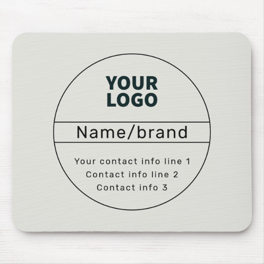 Retro-Modern Bedrijf of Merk Contact info Muismat (Voorkant)