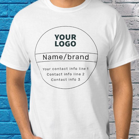 Retro-Modern Bedrijf of Merk Contact info T-shirt