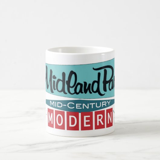 Retro Modern Celebration Mok - Bright White 11 oz (Center)