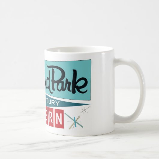 Retro Modern Celebration Mok - Bright White 11 oz (Rechts)