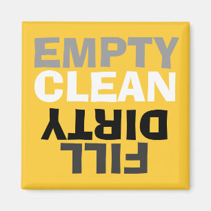 Retro Modern Clean/Dirty Dishwas Magnet Magneet