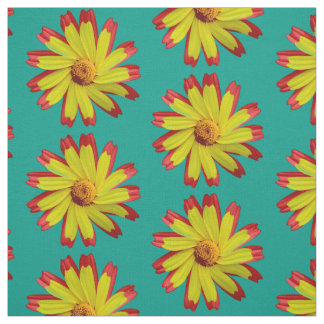 Retro Modern Daisy Bloemen Stof