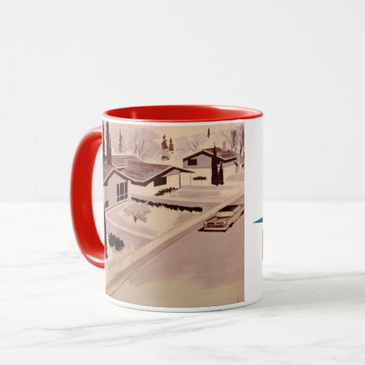 Retro modern design - I Love MCM 11 oz Mok (Voorkant links)
