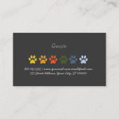 Retro Modern elegante huisdieren Pets Professional Visitekaartje (Achterkant)