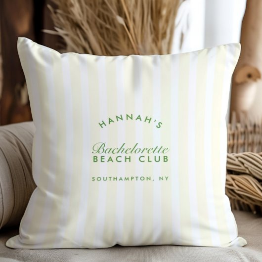 Retro Modern  Groen & Geel Bachelorette Kussen