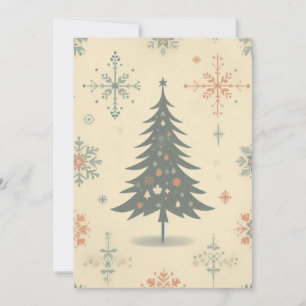 /Retro modern Kerst/winter Feestdagenkaart