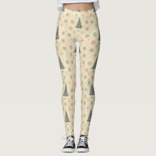 /Retro modern Kerst/winter Leggings