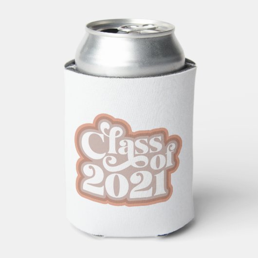 Retro Modern Klas van 2021 Blikjeskoeler (Blikje Voorkant)