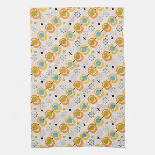 Retro Modern medio-startpatroon Theedoek (Verticaal)