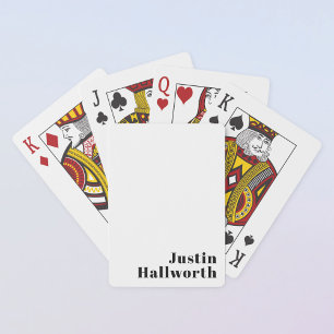 Retro Modern Minimaal Naam of Zakelijk Sjabloon Pokerkaarten