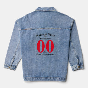 RETRO MODERN PAPA MOEDER SUMMER SOUVENIR CO DENIM JACKET