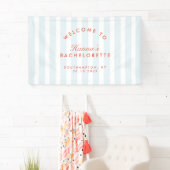 Retro Modern  Rood & Blauw Bachelorette Spandoek (Insitu)