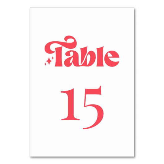 Retro Modern Rood & Wit Huwelijk Kaart (Voorkant)