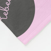 Retro-modern Roze & Grijs Modern Polka Dot Design Fleece Deken (Hoek)