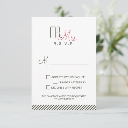 Retro Modern RSVP (Staand voorkant)