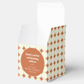 Retro Modern Terracotta geometrisch Vrijgezellenfe Bedankdoosjes (Geopend)