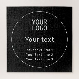 Retro-Modern voeg je eigen tekst toe Legpuzzel