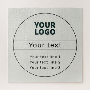 Retro-Modern voeg je eigen tekst toe Legpuzzel