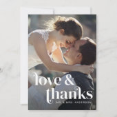 Retro Modern Wedding Bedankkaart (Voorkant)