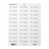 Retro Modern Wedding Return Address Labels (Full Sheet)