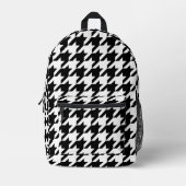 Retro Modern Zwart Wit Honden-Tand Weven Bedrukte Rugzak (Voorkant)