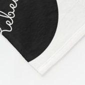 Retro-modern zwart-wit polka dot design fleece deken (Hoek)