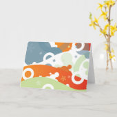 Retro-Moderne Abstracte Kaart (Gele Bloem)