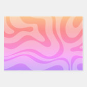 Retro Moderne Abstracte vloeistof roze Inpakpapier Vel (Voorkant)