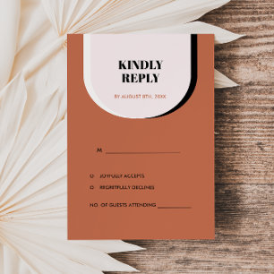 Rétro Moderne Blush Terracotta Noir et Blanc RSVP