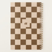 Retro moderne Brown À damiers Motif Arch Photo (Dos)