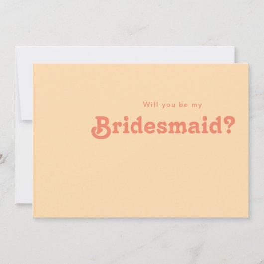 Rétro moderne | Carte de proposition Orange Brides (Devant)