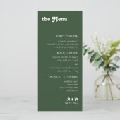 Retro Moderne Chic Checker Menu (Debout devant)