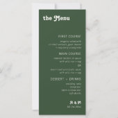 Retro Moderne Chic Checker Menu (Devant)