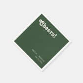 Retro moderne chique bruiloft servet (Hoek)