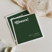 Retro moderne chique bruiloft servet