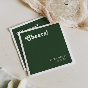 Retro moderne chique bruiloft servet